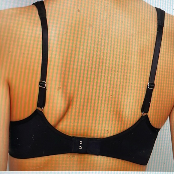 LE MYSTÈRE Sheer Illusion Plunge T-Shirt Black Bra  36DDD/F - Picture 3 of 10